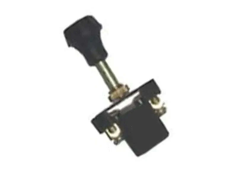Tractor push-pull switch with black lever, black housing, and two metal terminals