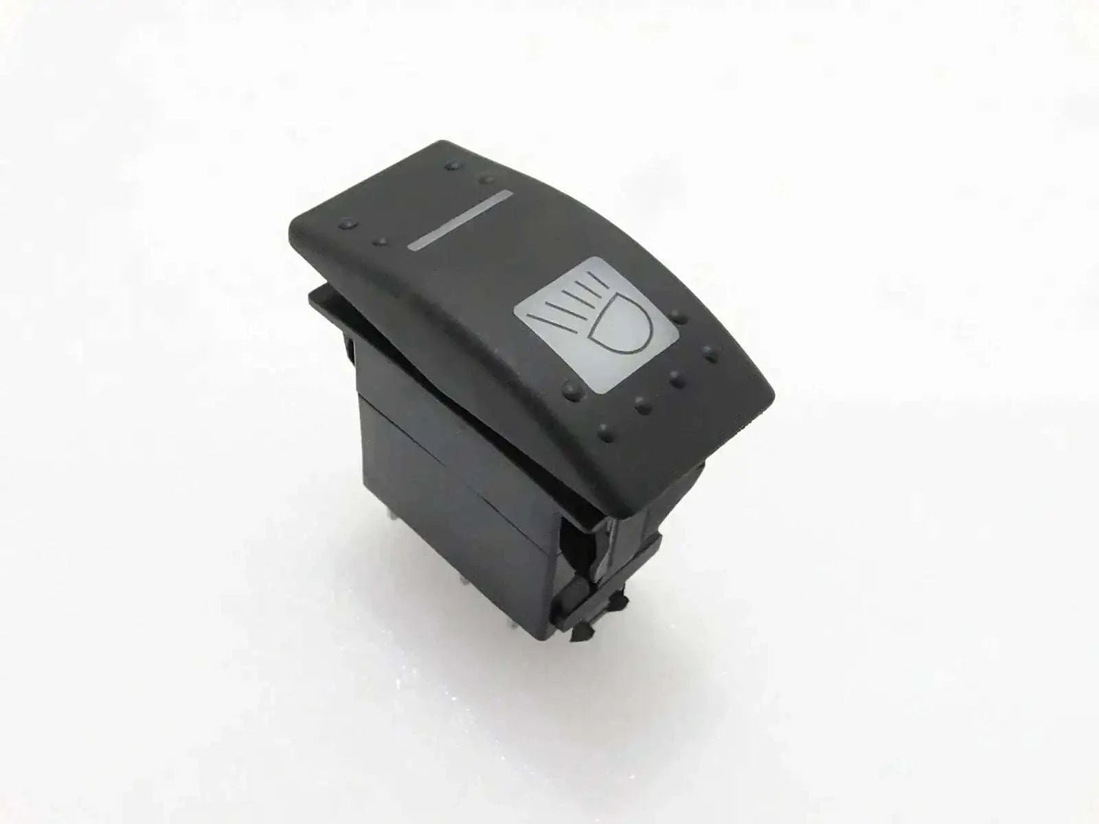 Durable JCB 3CX panel switch replacement, black plastic, suitable for heavy machinery operation