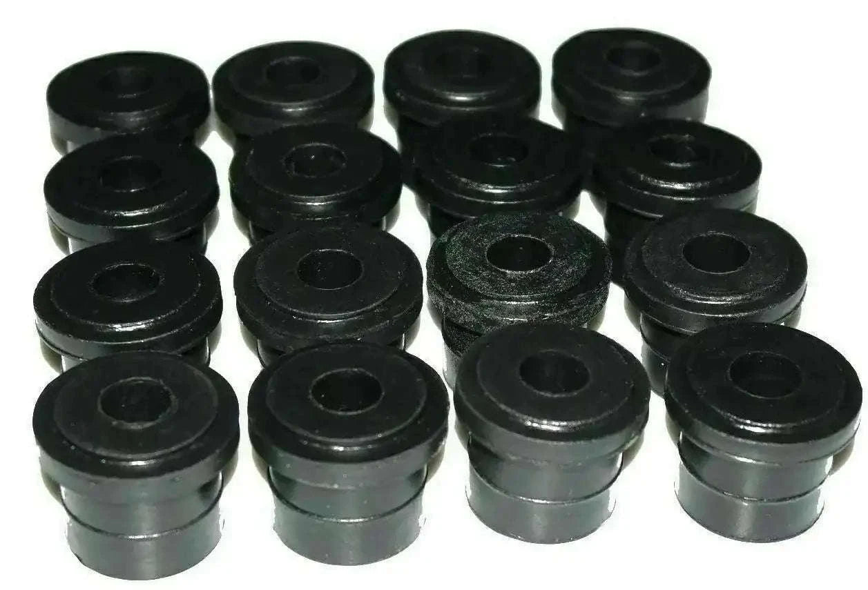 Suzuki Samurai Gypsy Leaf Spring Bush Rubber Kit with black rubber bushings.