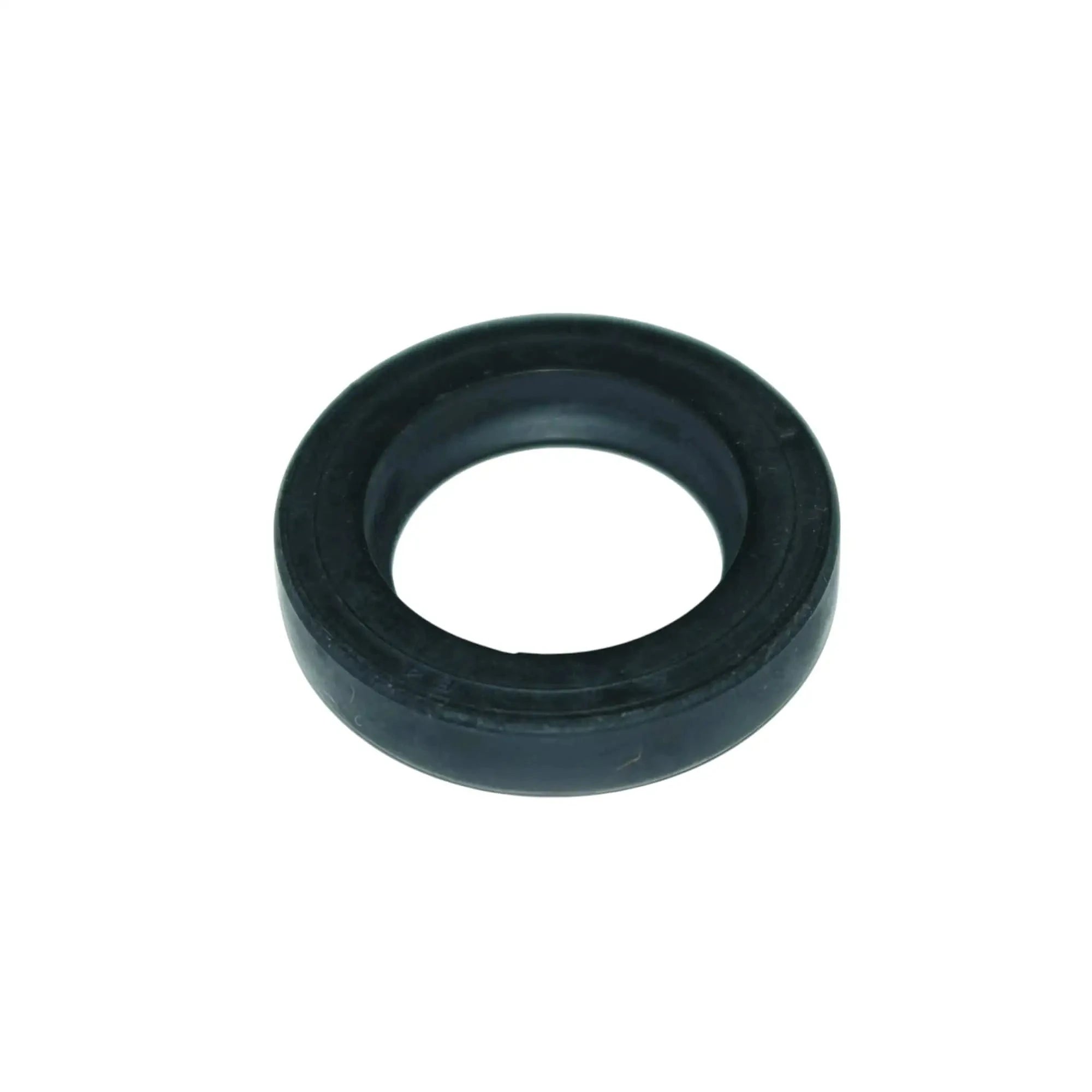 Steering oil seal: single black rubber ring with circular bore