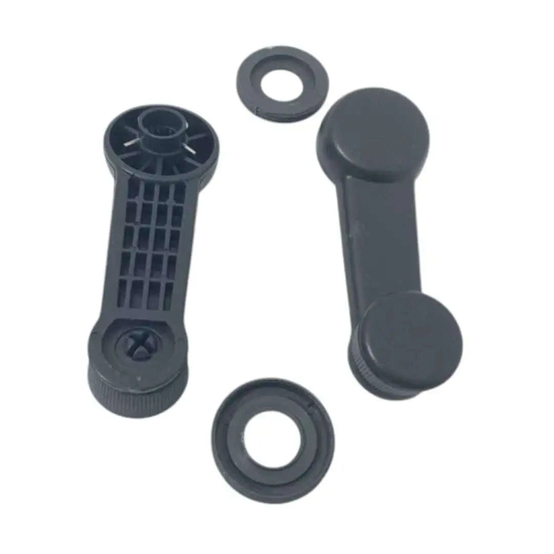 Kwikset door handles complete set, durable black plastic, ideal for vehicle door repairs