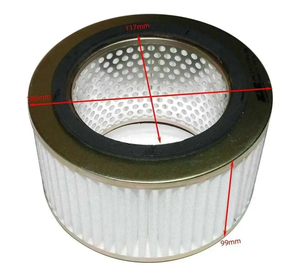 Suzuki SJ413 air filter with white pleated paper and black rubber rim.