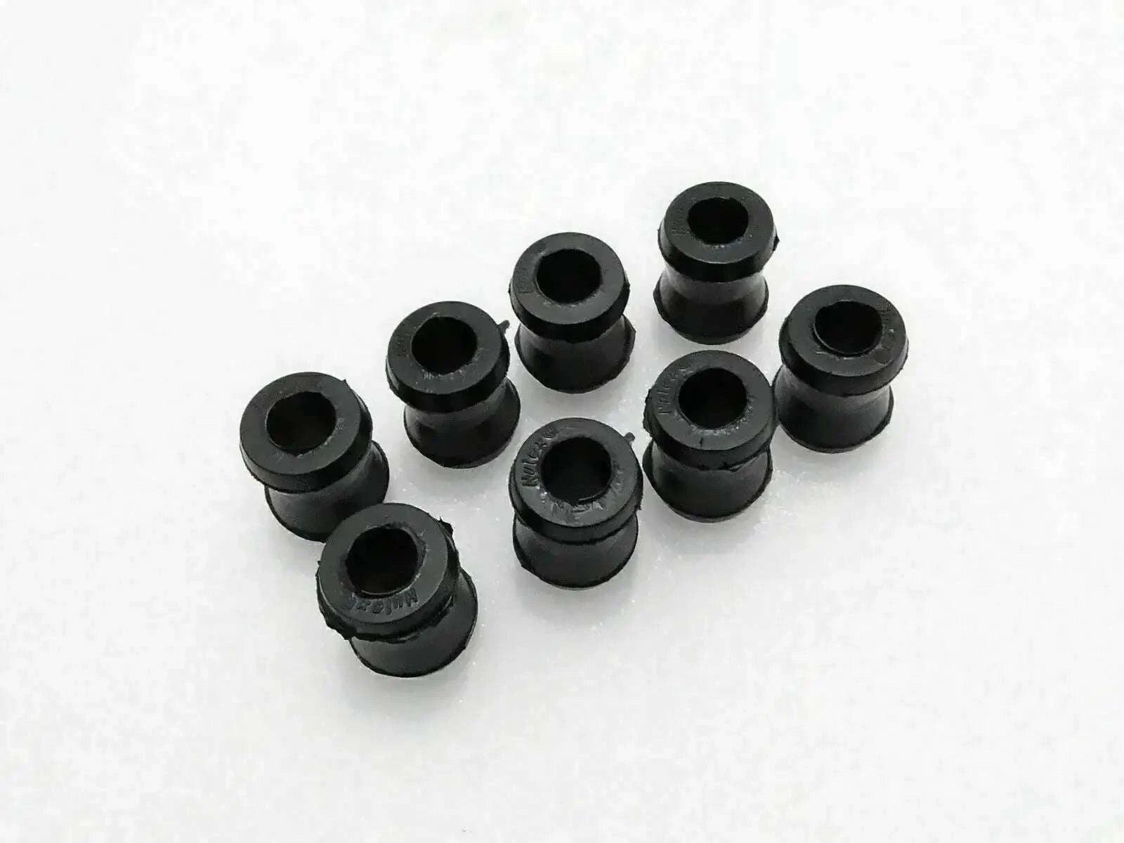 Front shock suspension polyurethane bushing set, 8 black sleeves