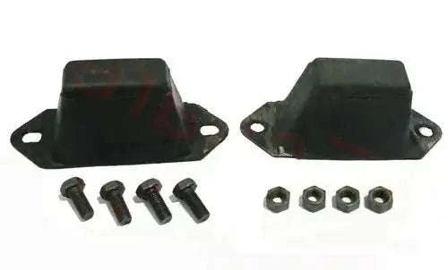 Rear axle bumper set of 2 with mounting bolts and nuts, black