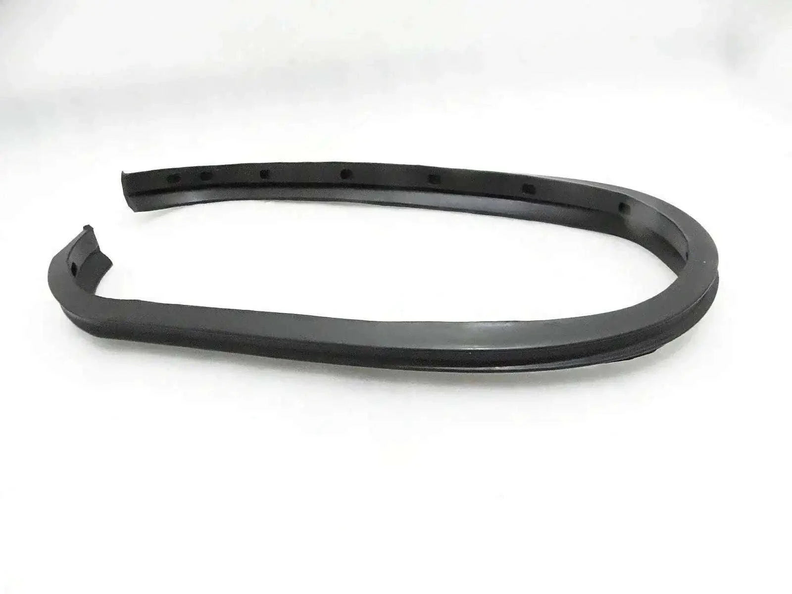 Black dashboard rubber trim strip with mounting holes