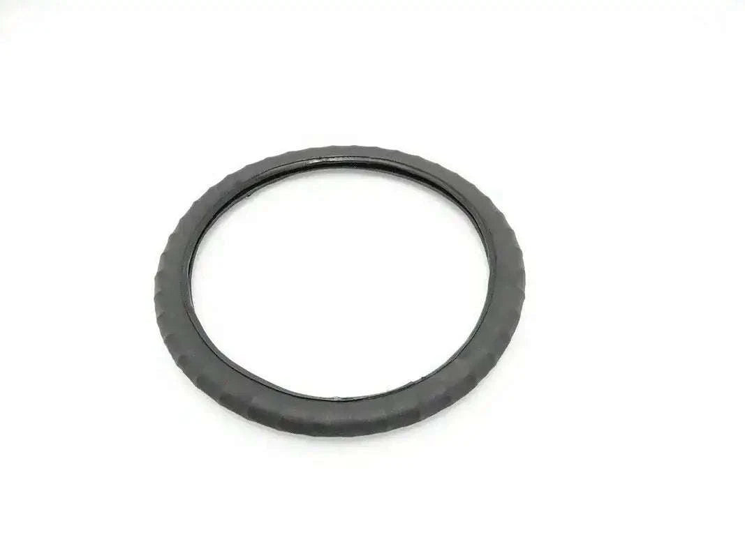 Rubber steering wheel cover, black, 15-inch