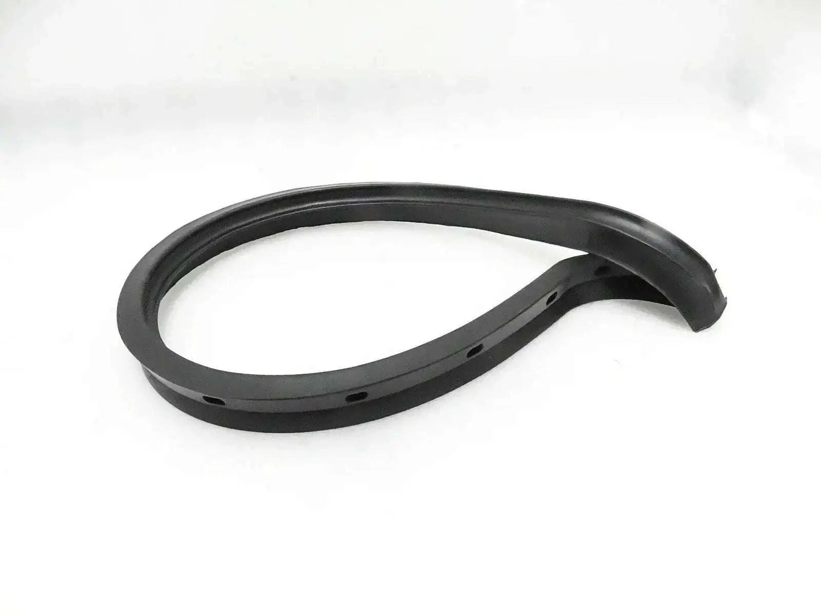 Dashboard rubber strip, curved black with mounting holes