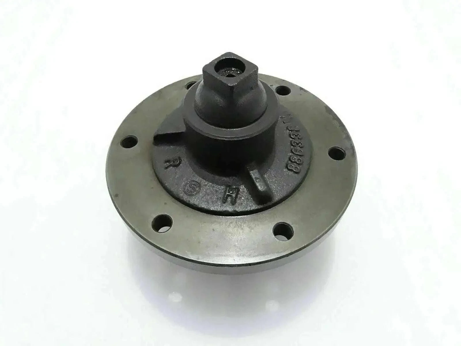Front axle hub replacement, dark metal wheel hub with mounting holes