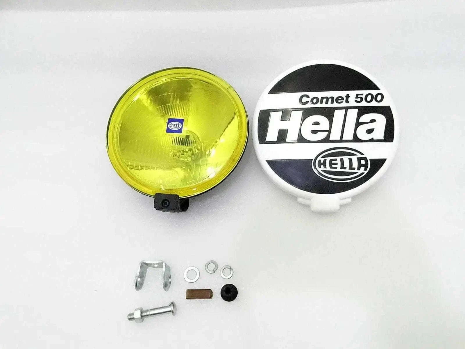 Hella Black Magic Comet 500 Halogen Driving Lamp Kit with mounting hardware