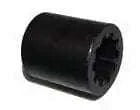 Hydraulic pump coupling, dark cylindrical body with toothed end