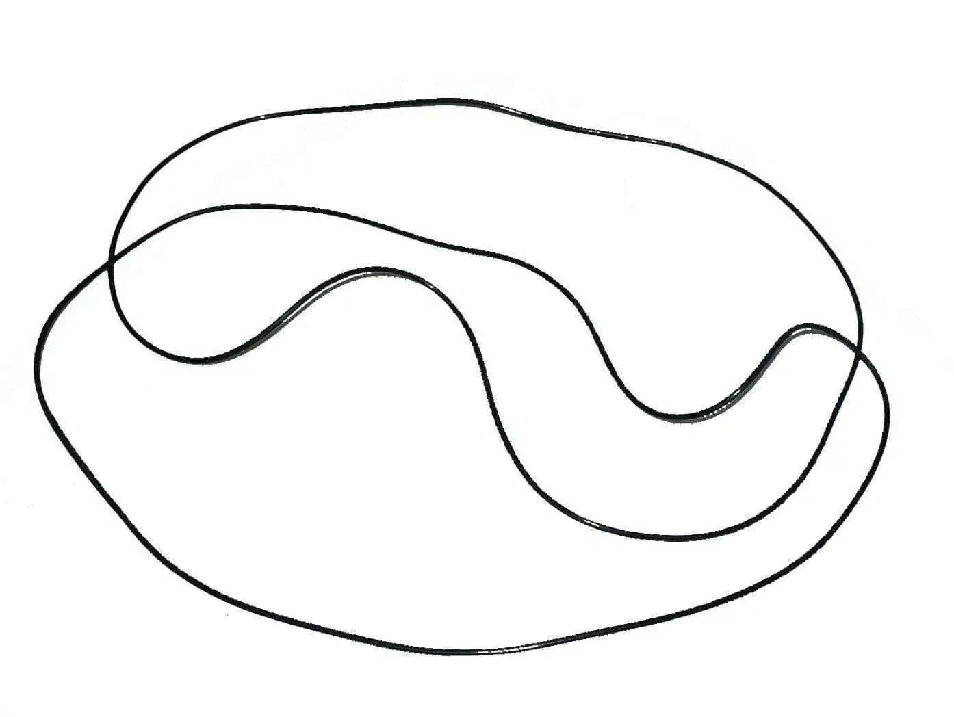Rubber brake drum O-ring seal, two units, coiled black rubber ring