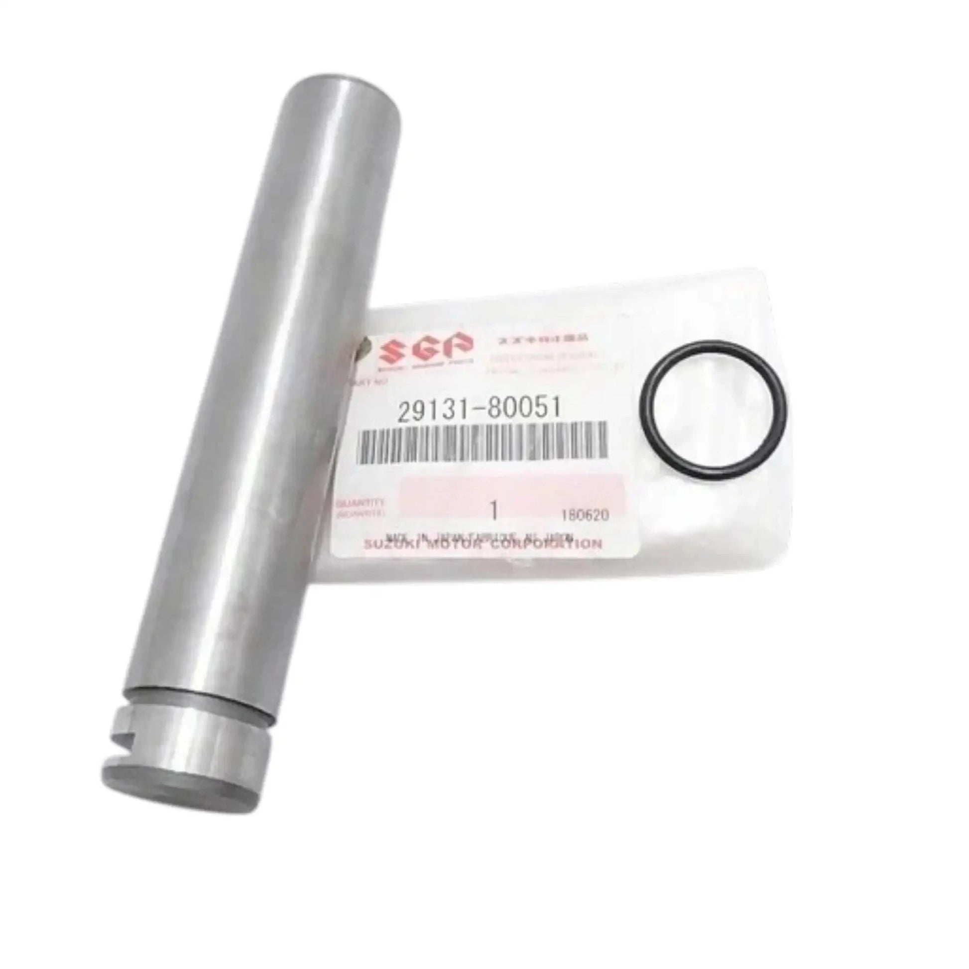 Metal shaft sleeve with parts bag label and O-ring seal