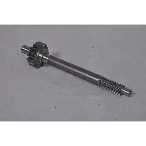 Metal main drive shaft with gear and splined end, 18/10-tooth style
