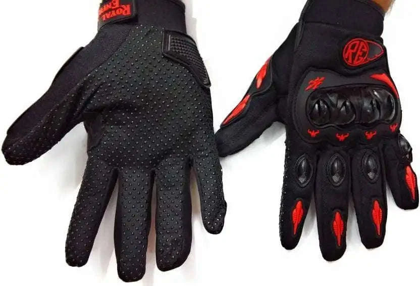 Fits Royal Enfield "RAMBLER V2 GLOVES" RED & BLACK - StellerGear