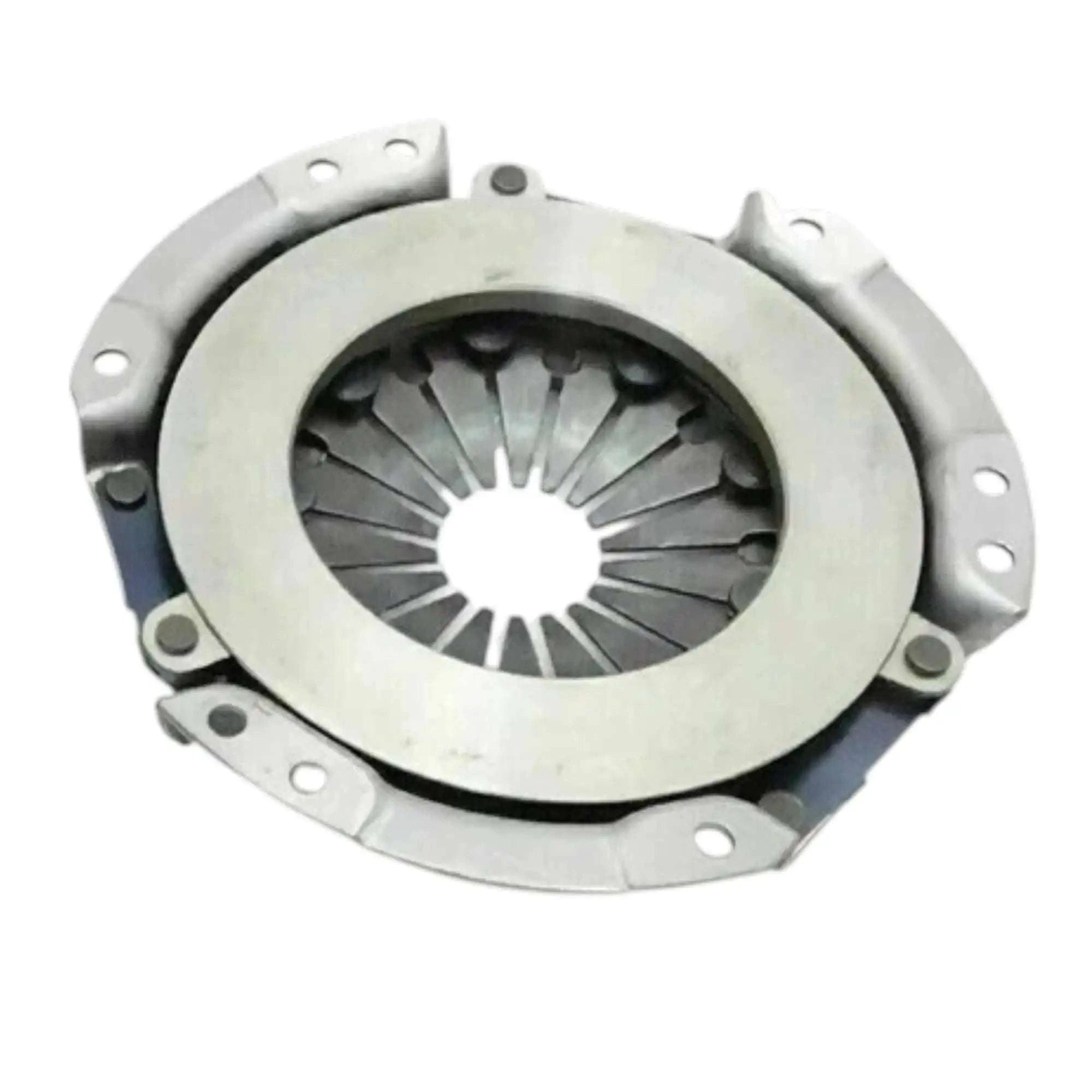 Pressure plate with circular center and diaphragm fingers, silver metal housing