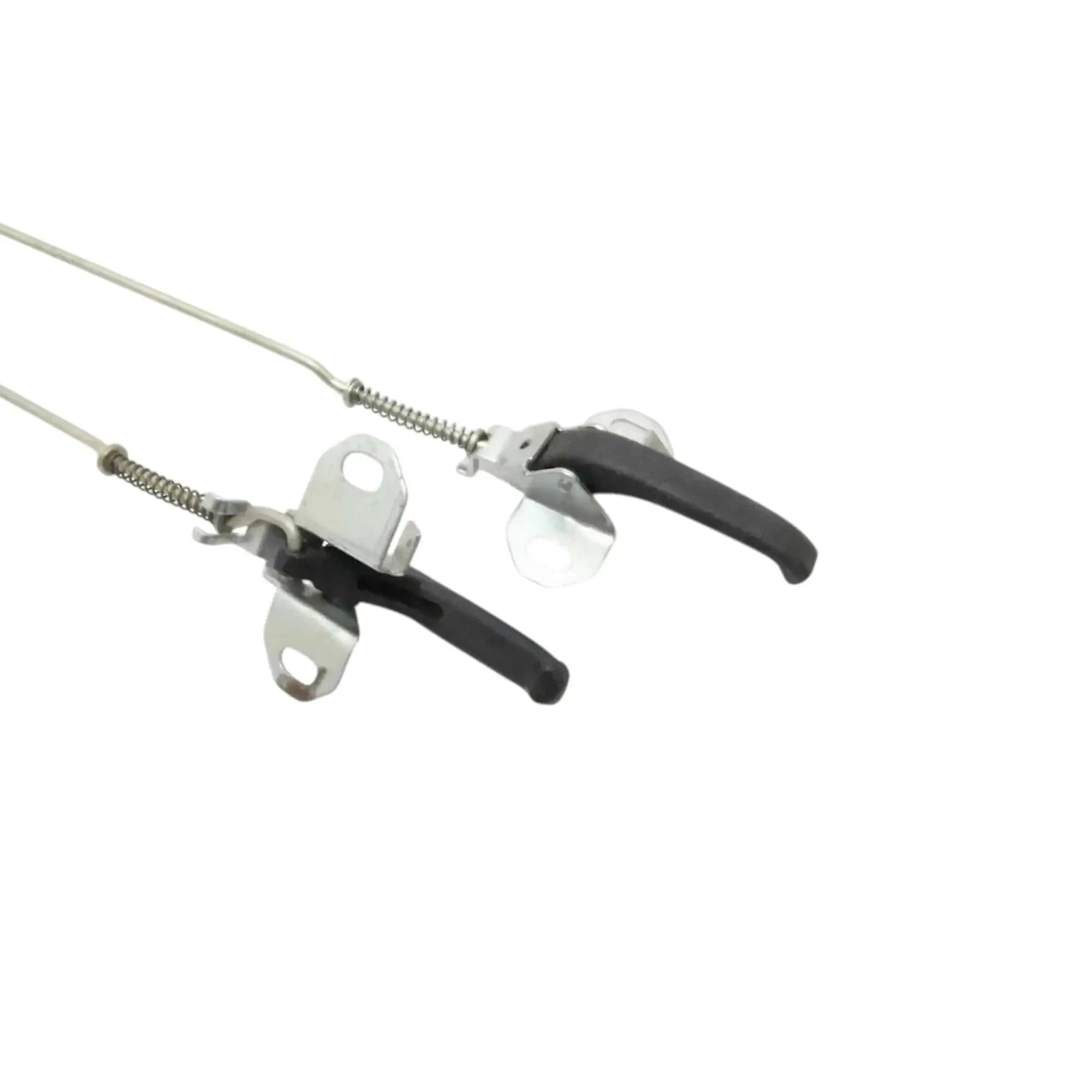 Interior door latch assembly with black handle lever and mounting plate