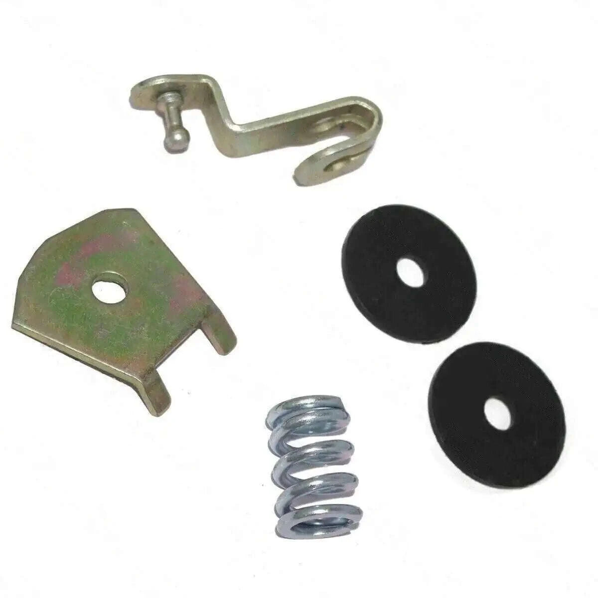 Tractor throttle accelerator control kit: metal bracket, two black discs, spring