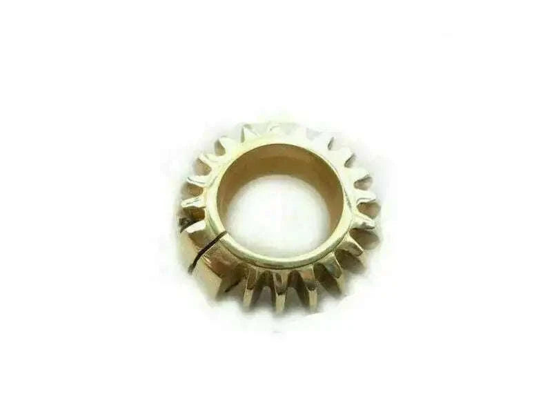 Brass exhaust cooling fin ring with serrated edge