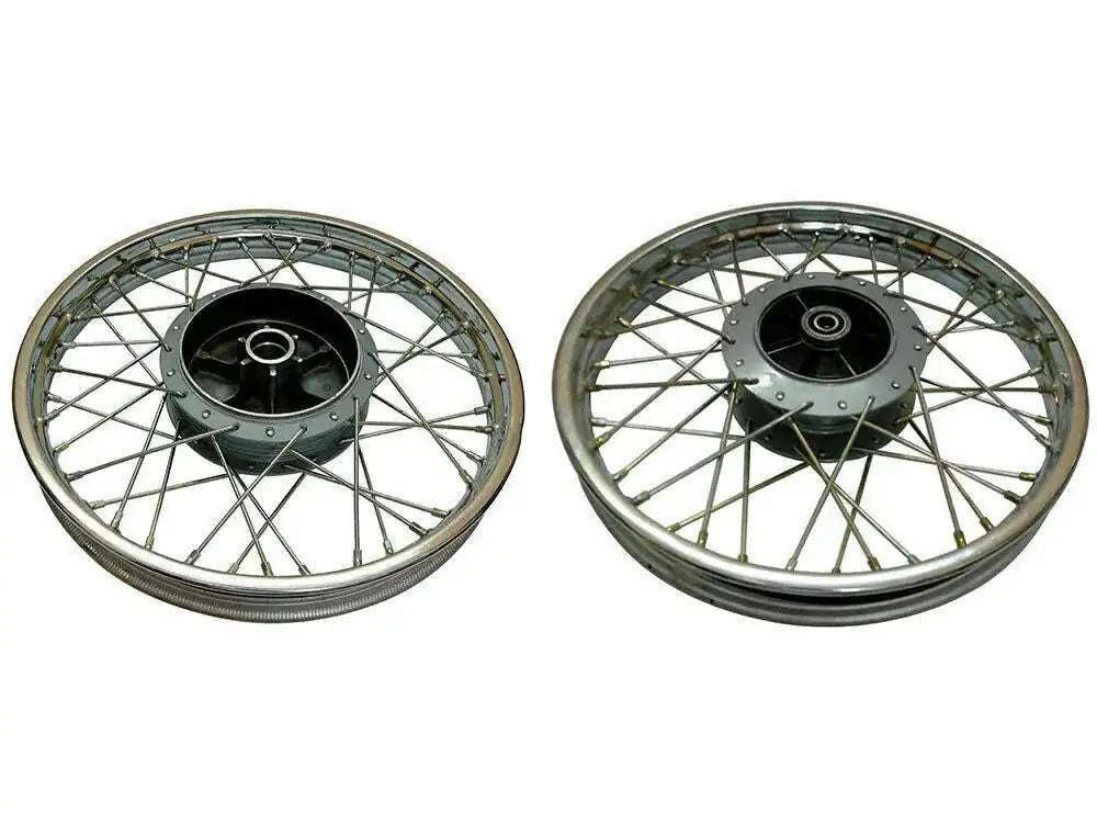 FOR Royal Enfield Bullet Standard 350 CC Front & Rear Wheel Non Disc Type - StellerGear