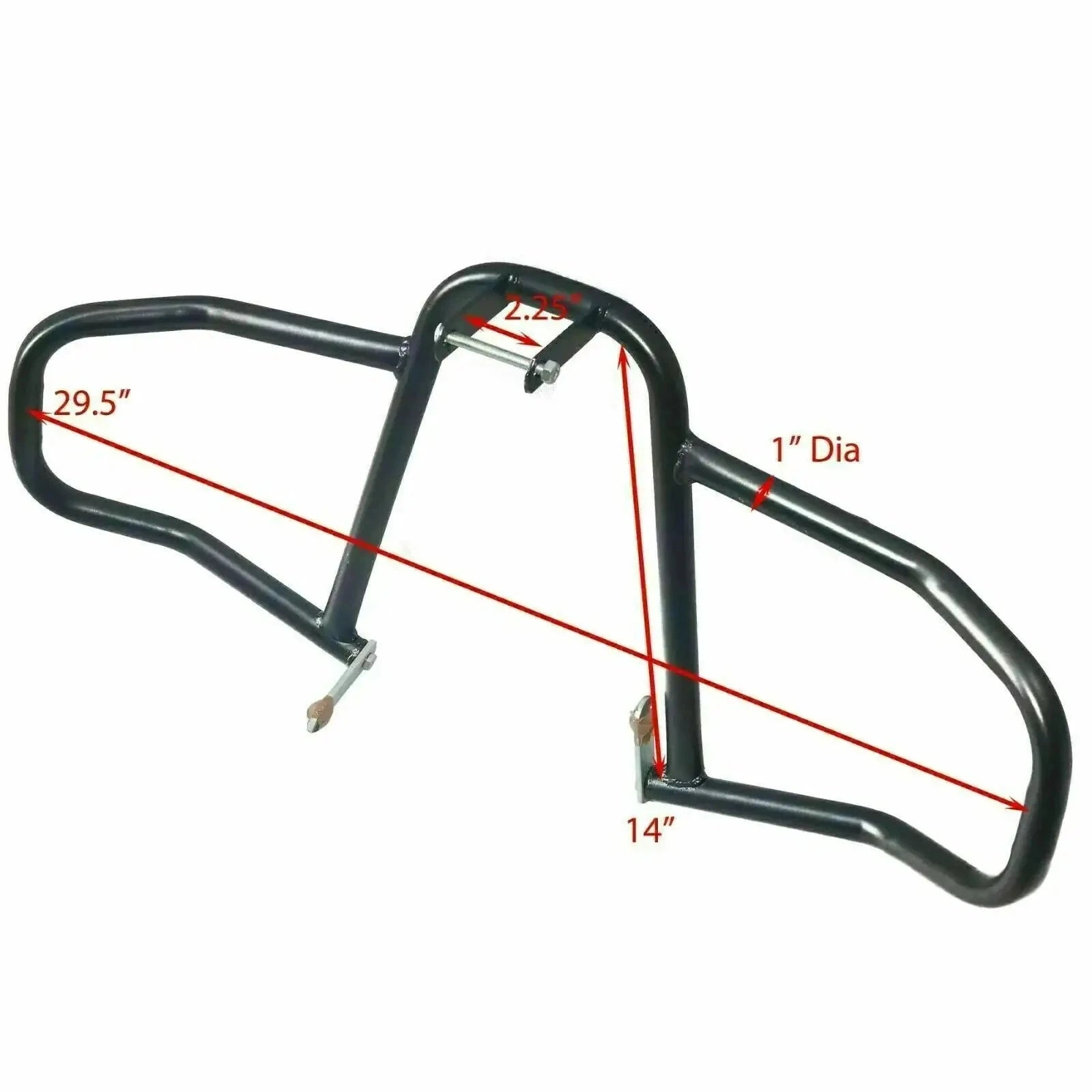 Black painted tubular leg guard crash bar for motorcycle