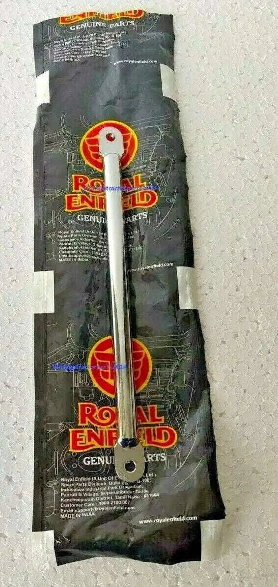 Motorcycle handle brace bar in Royal Enfield branded package