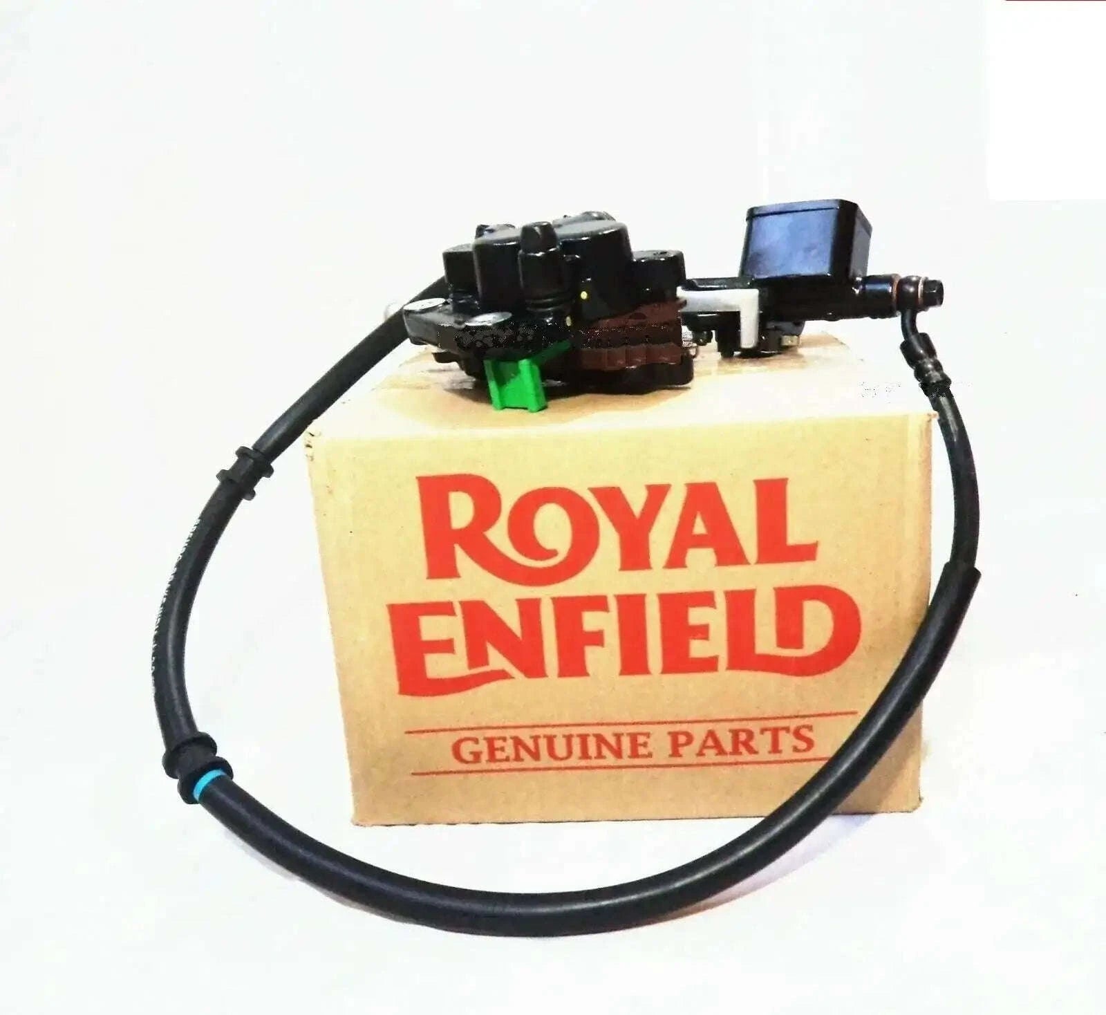 Brake hose assembly with black hose and fittings, master cylinder connection