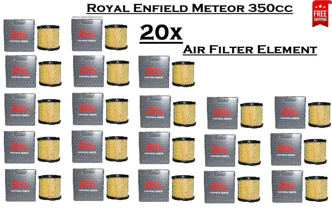 Air filter element pack of 20, yellow filter media with metal housing and grey boxes