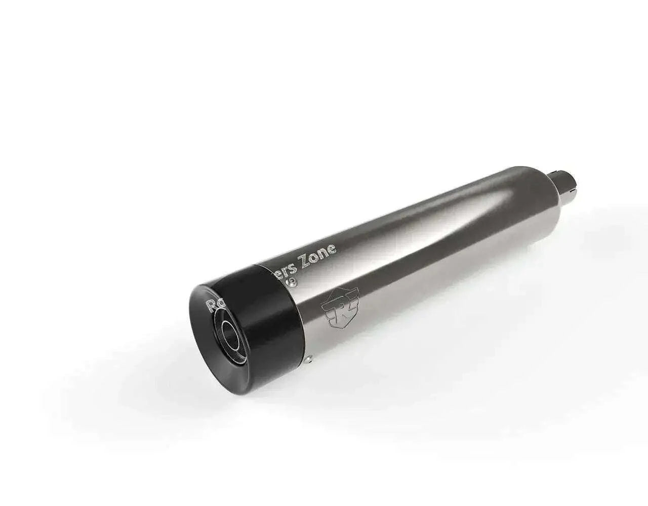 FOR Royal Enfield Meteor 350cc Silver & Black "Straightcut Silencer" - StellerGear