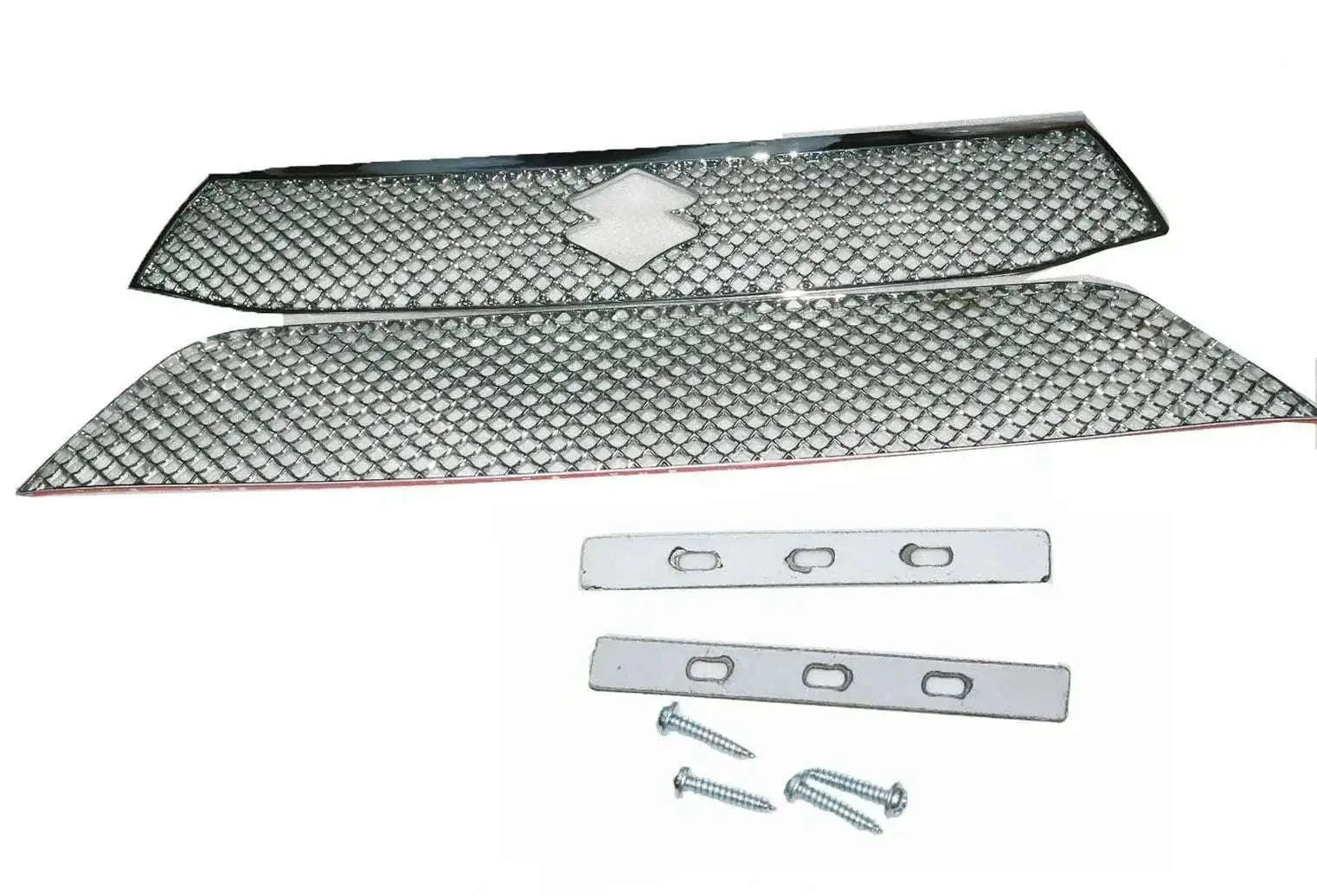 Chrome mesh front radiator grille panel set for Suzuki Celerio