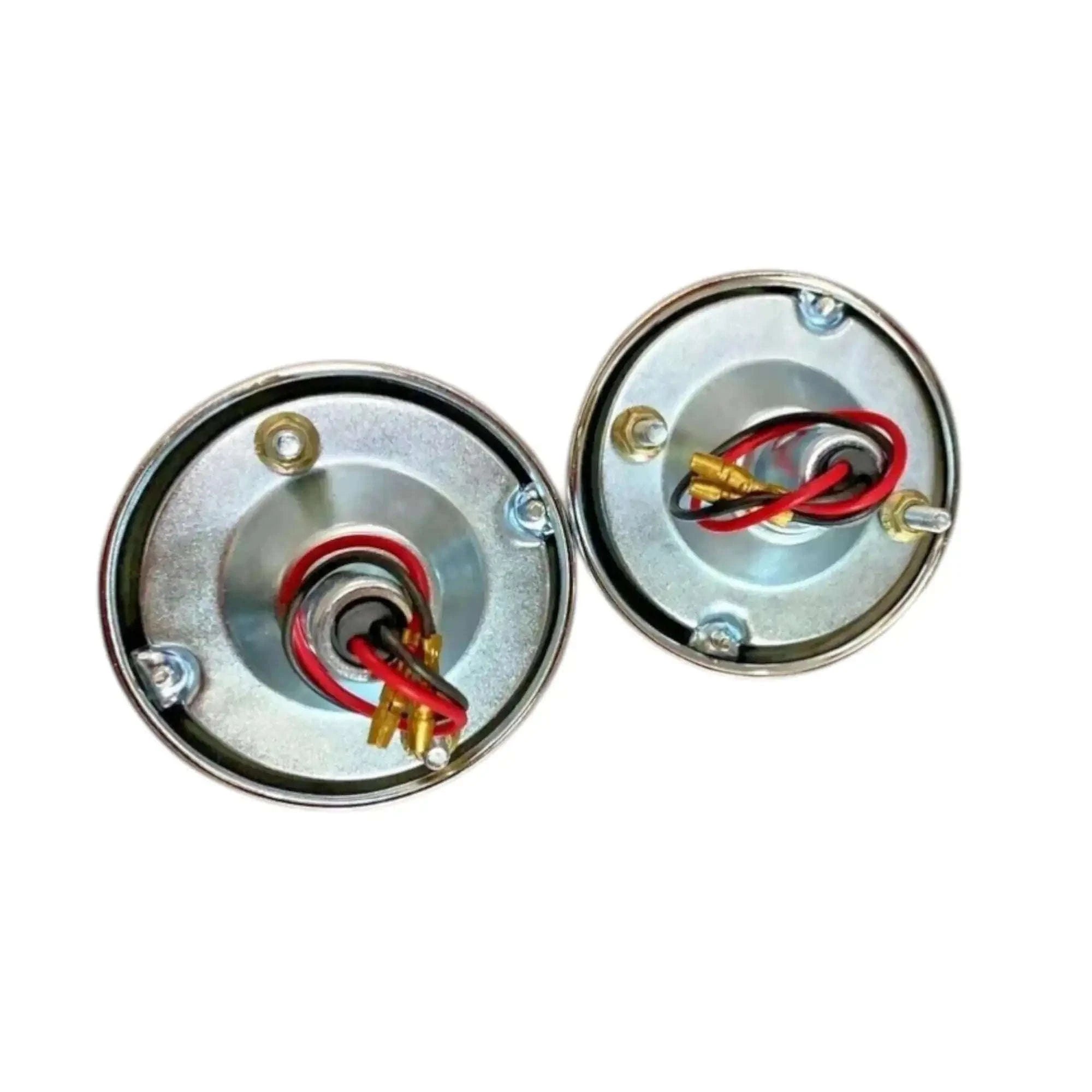 Pair of metal jeep wrangler turn signal lights for vehicles, designed for easy installation and visibility