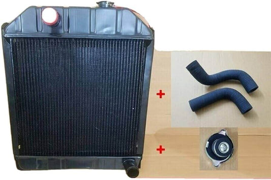 Copper Fin Radiator for Ford 3000 with hoses and cap included