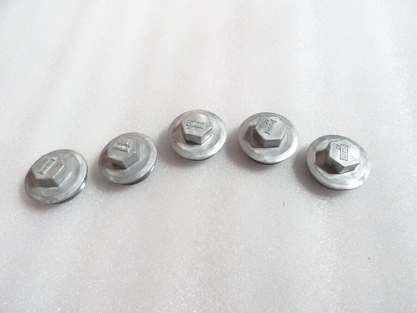 Set of 5 Ford 3600 tractor gear cover nuts, durable steel, essential for tractor maintenance