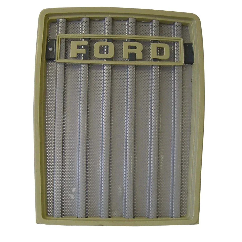 Ford front grill with metal slats and mesh design, ideal for front grill lights installation