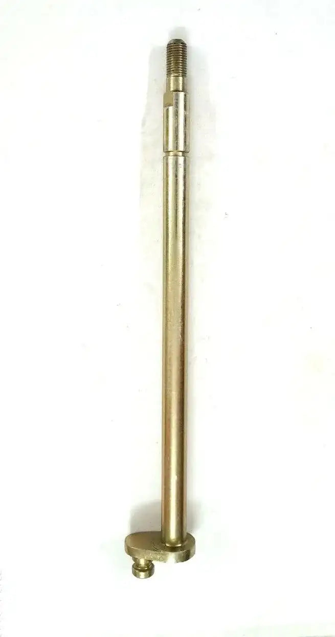 Hydraulic shaft inner part with threaded top and flange base, silver metal.