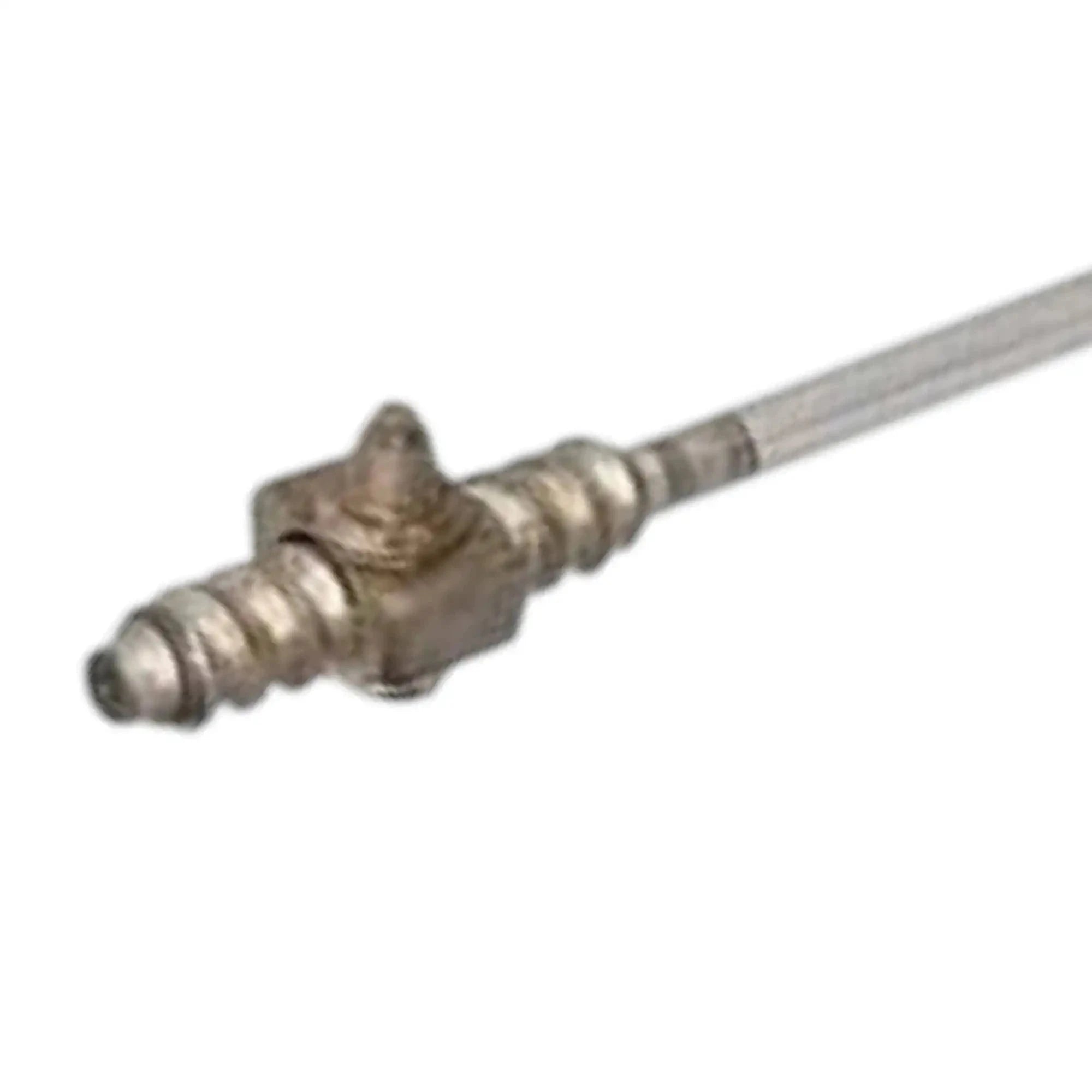 Tractor steering shaft with ridged threaded end and connector sleeve