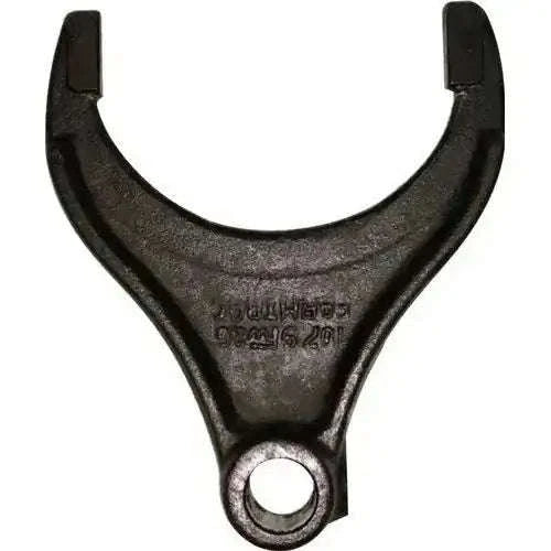 Tractor gear shift fork, dark metal U-shaped fork with mounting hole