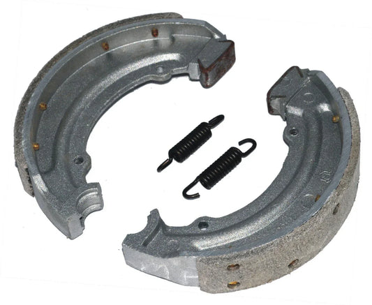 ENFIELD front brake shoe pads pair with springs, gray metal brake shoes set