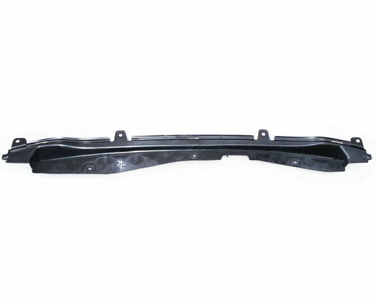 Black front bumper lower trim end cover with mounting holes, long plastic piece