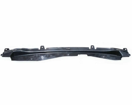 Black front bumper lower trim end cover with mounting holes, long plastic piece