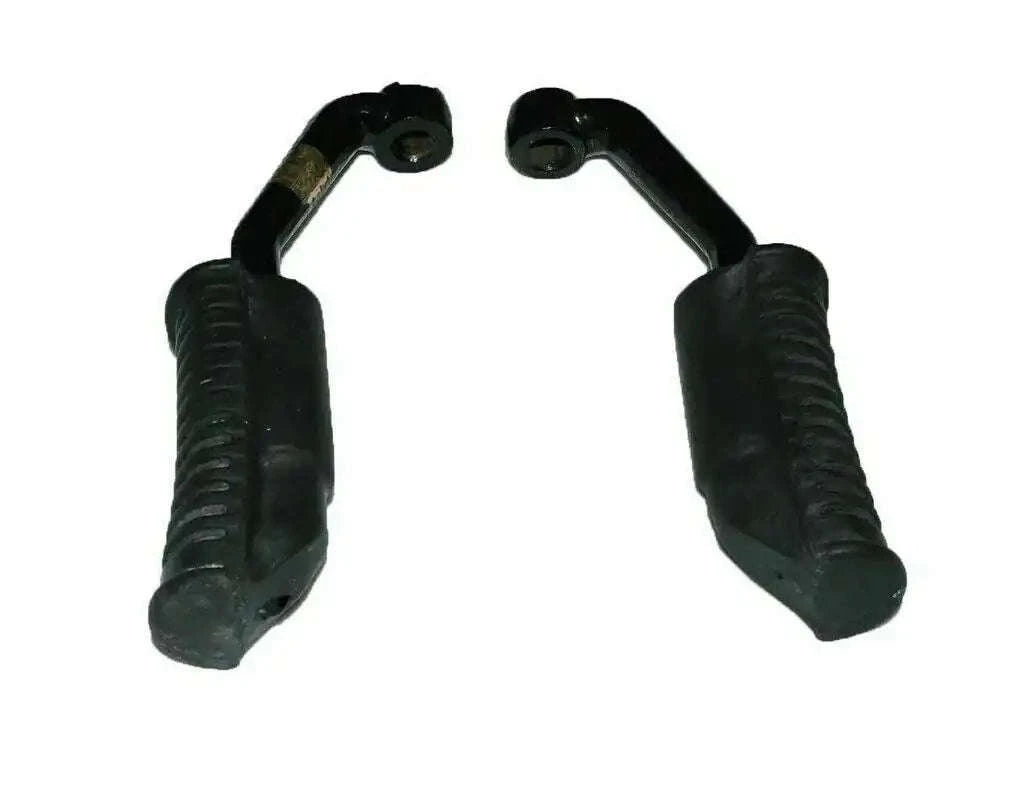 Pair of front foot rest pegs with rubber, black
