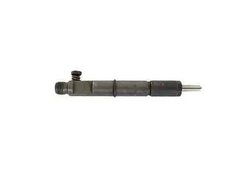 Fuel injector with threaded inlet and metal nozzle tip