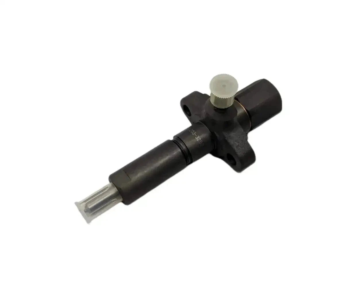 Fuel injector for Massey Ferguson tractor models, featuring a black body and metal tip