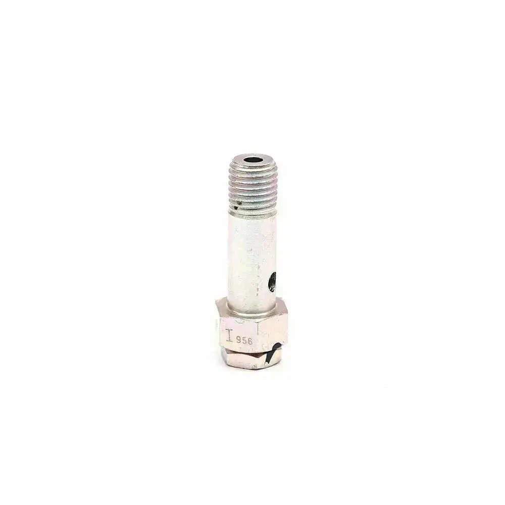 Fuel injector overflow valve metal fitting with threaded top