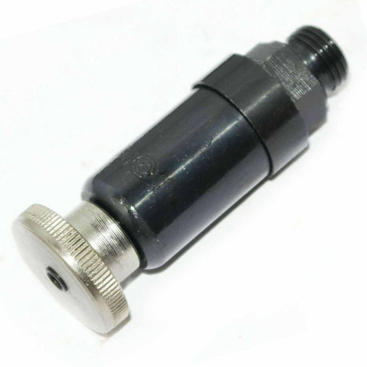 Fuel lift pump, steel construction, compact size, used in tractors for efficient fuel transfer.
