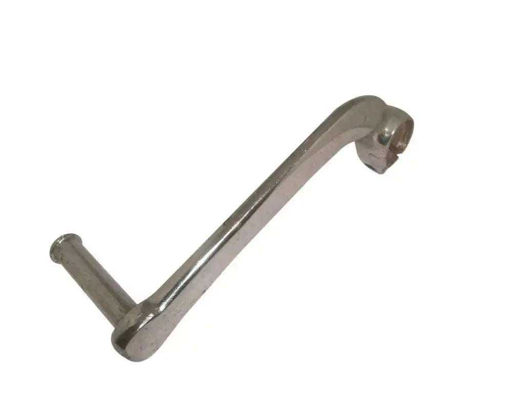 Metal gear lever with angled handle and mounting bolt