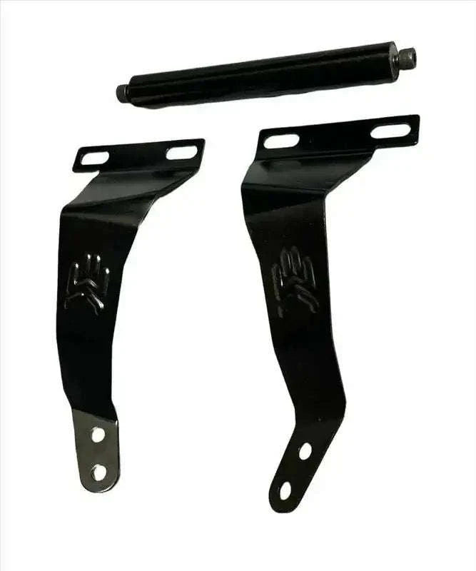 Black power-coated GPS phone stand mount brackets with mounting hardware