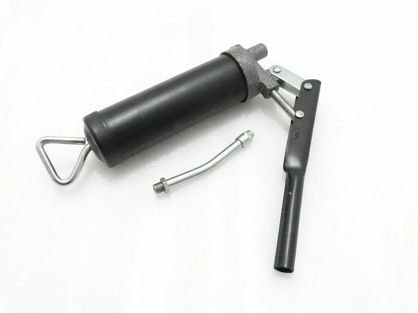 Heavy duty small grease gun with black barrel and trigger handle