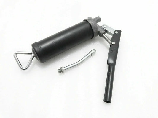 Heavy duty small grease gun with black barrel and trigger handle