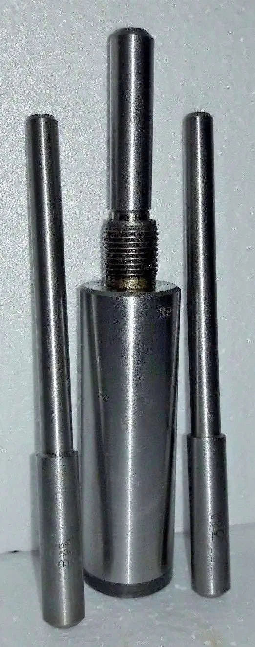 Threaded grinder stone holder with three metal guide rods