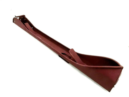 Maroon dashboard gun case rack with long tray and side slots